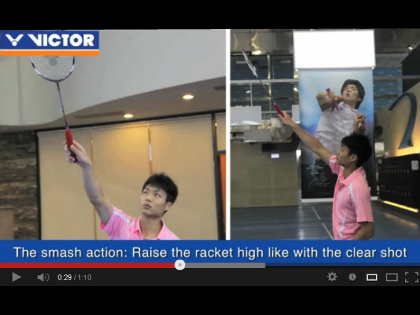 The nine most important skills of badminton : 4.Smash